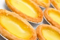 Fresh egg tarts on white background Royalty Free Stock Photo