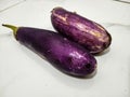 Fresh Eggplant  on White Background Royalty Free Stock Photo