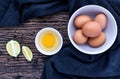 Fresh eggs in a bowl Royalty Free Stock Photo