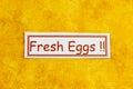 Fresh eggs food banner cutout organic chicken farmers market