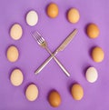 Fresh eggs over background Royalty Free Stock Photo