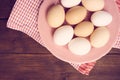 Fresh eggs over background Royalty Free Stock Photo