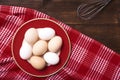 Fresh eggs over background Royalty Free Stock Photo