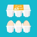 Fresh eggs pack flat
