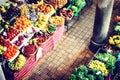 Fresh exotic fruits at the market. Funchal, Madeira