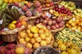 Fresh exotic fruits in Mercado Dos Lavradores. Funchal, Madeira. Royalty Free Stock Photo