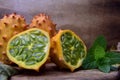 Fresh exotic organic orange Kiwano