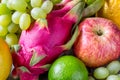 Fresh exotic and traditional fruits Royalty Free Stock Photo