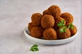 Fresh falafel with parsley. Closeup