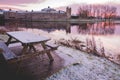 Fresh fallen, untouched snow in Northern Ireland Royalty Free Stock Photo