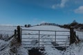 Fresh fallen, untouched snow in Northern Ireland Royalty Free Stock Photo