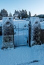 Fresh fallen, untouched snow in Northern Ireland Royalty Free Stock Photo