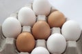 Fresh farm eegs on white Royalty Free Stock Photo