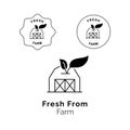 Fresh from Farm Emblem. Celebrate the purity and freshness of farm-to-table products with this emblematic icon