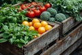 Fresh farm fruits and vegetables are sold at the market Royalty Free Stock Photo