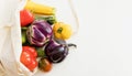 Fresh farm vegetables on white background Royalty Free Stock Photo