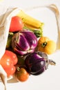 Fresh farm vegetables on white background Royalty Free Stock Photo