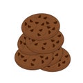 Tasty fast food chocolate cookies