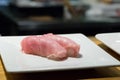 Fresh Fatty Tuna Toro Nigiri Sushi Royalty Free Stock Photo