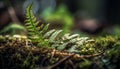 Fresh fern frond growth in lush forest generated by AI Royalty Free Stock Photo