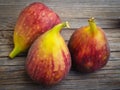 Fresh fig fruit on wooden old boards Royalty Free Stock Photo