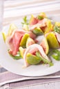 Fresh fig and ham Royalty Free Stock Photo