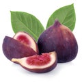 Fresh figs. Fruit isolated on white background Royalty Free Stock Photo