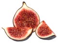 Fresh figs isolated on white background with clipping path Royalty Free Stock Photo