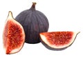 Fresh figs isolated on white background with clipping path Royalty Free Stock Photo