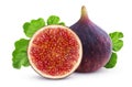 Fresh figs isolated on white background with clipping path Royalty Free Stock Photo