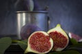 Fresh figs on old background autumn antioxidant vitamin nutrition antioxidant
