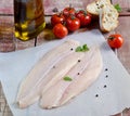 Fresh fillet of fish pangasius Royalty Free Stock Photo