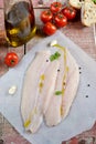 Fresh fillet of fish pangasius Royalty Free Stock Photo
