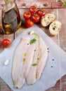 Fresh fillet of fish pangasius Royalty Free Stock Photo