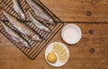 Fresh fish before cooking on the grill. Royalty Free Stock Photo