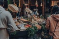 Fresh fish on sale at a fishmonger stall in Borough Market, London, UK Royalty Free Stock Photo