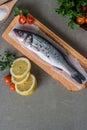 Fresh fish sea bass Royalty Free Stock Photo