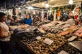 Fresh Fish on sale in the Mercado Central, Santiago, Chile