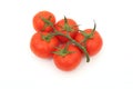 Fresh tomatoes isolated on a white background Royalty Free Stock Photo