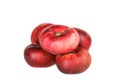 Fresh flat peach fruits Royalty Free Stock Photo