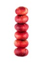 Fresh flat stacked nectarines Royalty Free Stock Photo