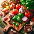Fresh Flavors Symphony: Ingredients for a Gourmet Meal Royalty Free Stock Photo