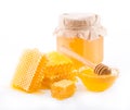 Fresh flower honey and honeycomb
