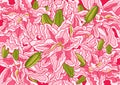 Frower pink pattern design background wall paint