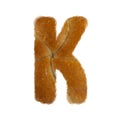 Fresh food bakery typography capital letter K