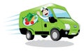 Fresh food delivery van Royalty Free Stock Photo