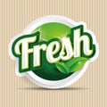 Fresh food label, badge or seal