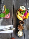 Fresh food at the nook cafe in Bali