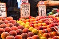 Fresh Food Offering at Seattle Pike Place Market, Washington Royalty Free Stock Photo