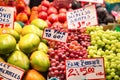 Fresh Food Offering at Seattle Pike Place Market, Washington Royalty Free Stock Photo